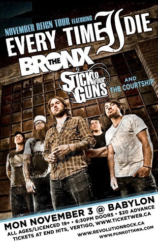 Every Time I Die Show Poster